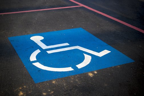 Das Symbol f&uuml;r einen Behindertenparkplatz