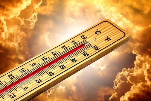Ein Thermometer mit hoher Temperatur