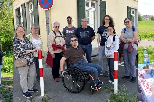Mehrere Menschen in der Natur