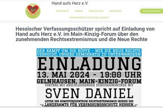 Einladung Hand auf`s Herz