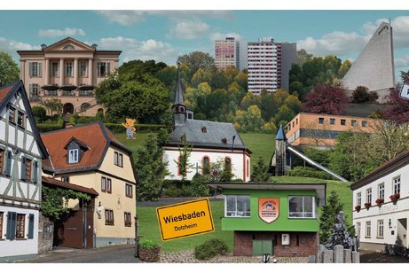 Postkarte - Ortsteile Dotzheim