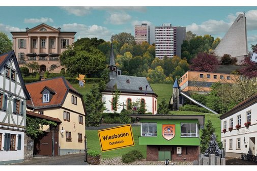 Postkarte - Ortsteile Dotzheim