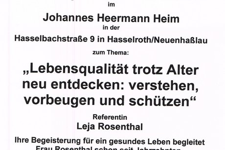 Plakat zur Informationsveranstaltung am 29.10.2026