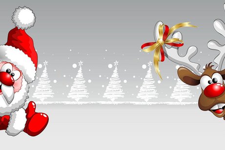 Weihnachtsmann mit Elch