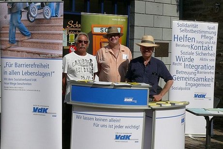 Auf dem Foto zu sehen: Vdk-Ortsverbandsvorsitzender Alfred Strauß (rechts) mit seinen Stellvertretern Peter Zimmermann (links) und Stefan Reifenberger