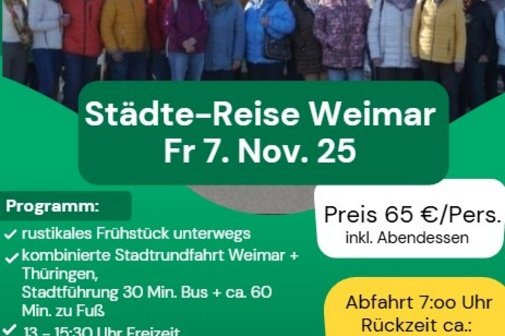 Tagesreise Weimar 7. Nov. 2025 VdK OV Fkb