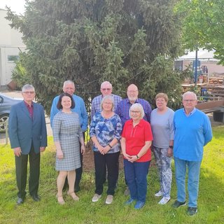 (v.l.) Burkhard Euler, Antje Reeb, Ernst Jürgen Witzel, Sieglinde Ewe, Karl Heinz Wilhelm, Marlies Sadler, Jürgen Schröder, Margit Schröder, Walter Weber