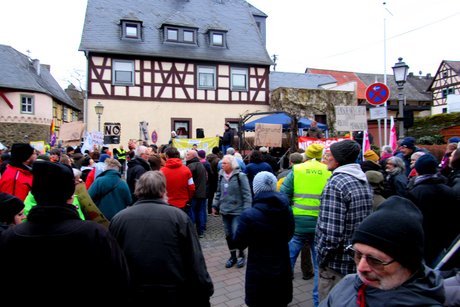 Kundgebung Schlossplatz Runkel