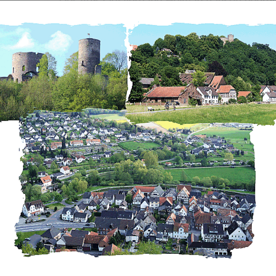 Bild der Stadt Bad Karlshafen als Luftaufnahme