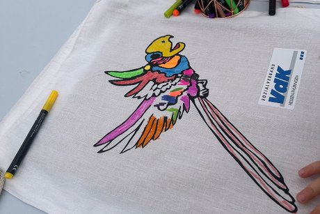 sehr beliebt, das Ausmalen von Rucksäcken