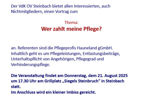 Einladung zu einem Vortrag