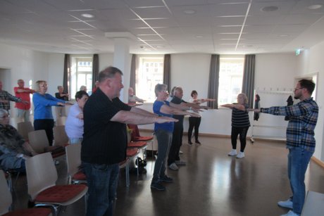 Vortrag von Bewegungskoordinator Dominic Günther.