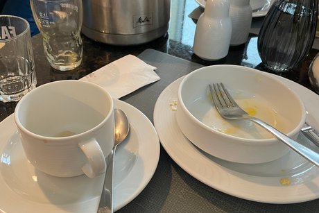 Fertig mit Frühstück