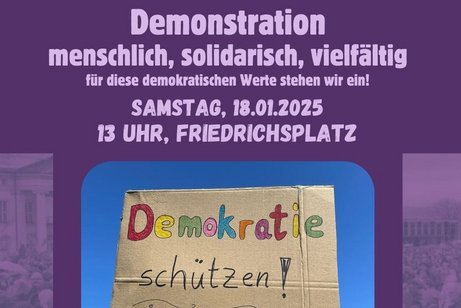Plakat der Demo gegen Rechts