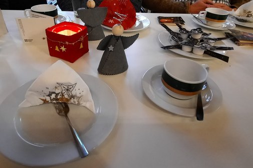 Tisch-Deko Weihnachtsfeier 2024 VdK OV Fklb