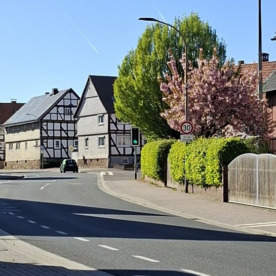 Ortsdurchfahrt in Riebelsdorf Dieses Bild zeigt die "Dorfstraße in Riebelsdorf"!