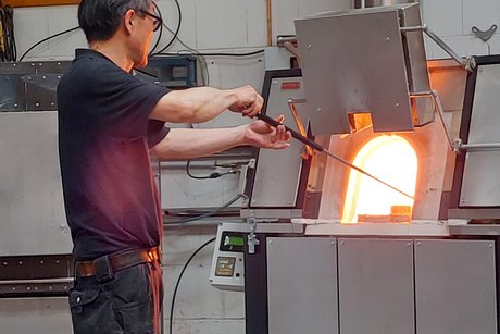 Vorführung Glasfabrik