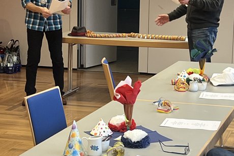 Ernst und Wolfgang bei ihrem Vortrag