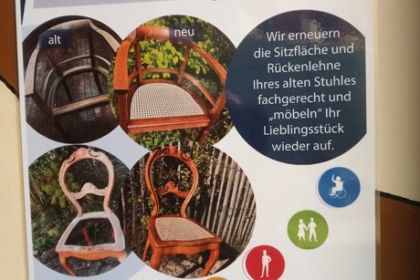 Kreisvorstand LAT Treffen 2026 6 Restaurierung alter Stühle bei "Kompass leben"