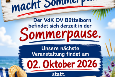 Sommerpause VdK OV B&uuml;ttelborn