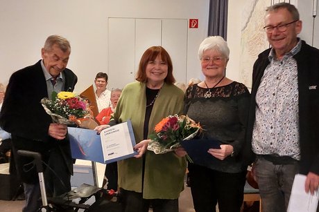 Die geehrten Heinz Sieber und Hannelore Briegel