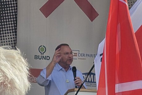 Hauptredner der Ver.di Vorsitzende Frank Werneke