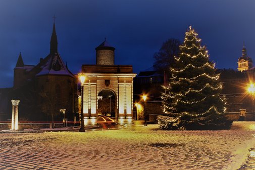 Weihnachtsbaum am Landtor