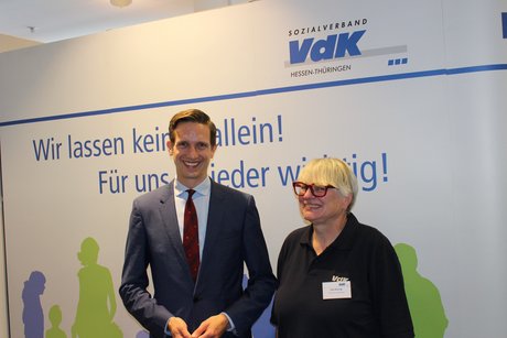 Infostand VdK Mitglied und Besucher