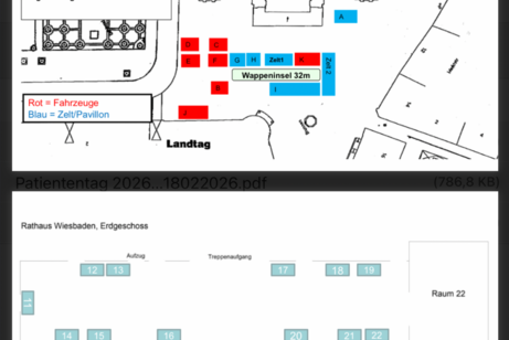 Infostand Patiententag in Wiesbadener Rathaus