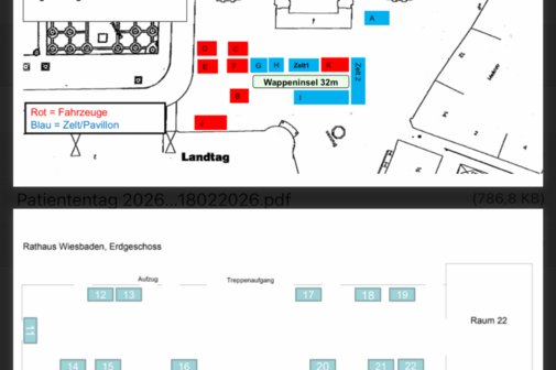 Infostand Patiententag in Wiesbadener Rathaus