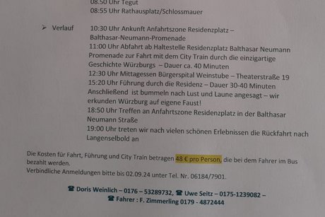 Ausflug nach Würzburg 2024