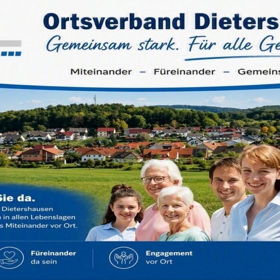 KI generiertes Collagenbild mit Bild von Dietershausen