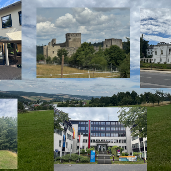 Gezeigt werden sechs bekannte Motive aus verschiedenen Orten im Untertaunus.