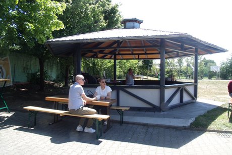 Gemütlich sitzen und Essen
