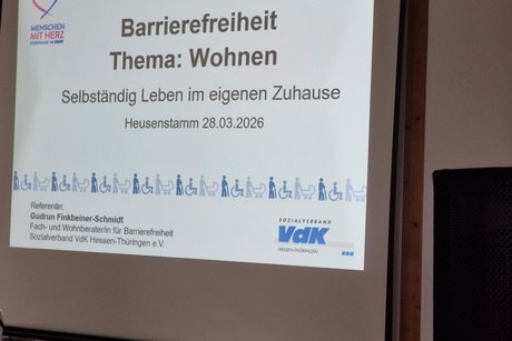 Vortrag auf Leinwand