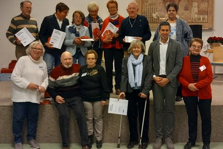 Jubilare, B&uuml;rgermeister, Kreisvorsitzende und Vorstand