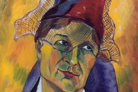 Hannelore Bekker vom Rath (Selbstporträt mit Hut) Künstlerin und Mäzenin aus Hofheim: Hanna Bekker vom Rath