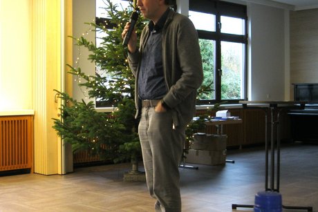 Christian Walendsius beim Vortrag