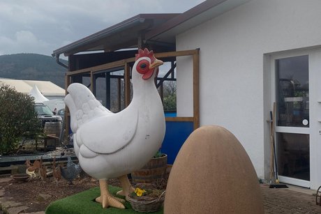 F&uuml;hrung in der Gefl&uuml;gelfarm Repp in Gro&szlig;heubach