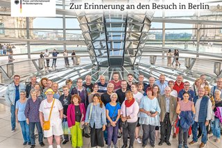 Die teilnehmende VdK Mitglieder OV Reiderwald-Seckbach im Reichstag.