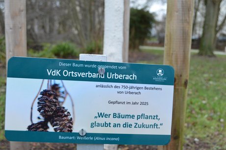 Das aufgestellte Schild