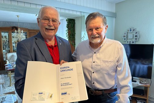 Ehrung und Gratulation - Reinhard Raschdorf - Dieter Herchenhan