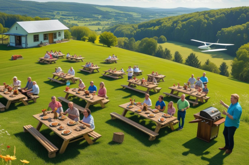 KI generiertes Bild von einer Grillveranstaltung auf einer Wiese