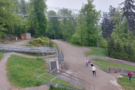 Der Aufstieg über die Treppen