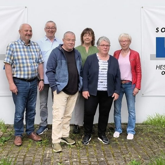 von links Volker Blumenstein, Joachim Sostmann, Markus Sand, Silke Krell, Lydia Sand u. Renate Ellrich