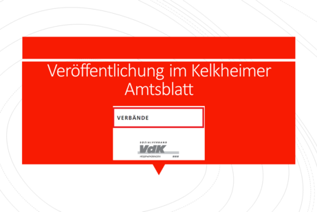 Hinweis zur Veröffentlichung im Kelkheimer Amtsblatt