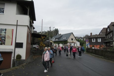 Auf dem Weg zur Frankenwald-Confiserie in Lauenstein.