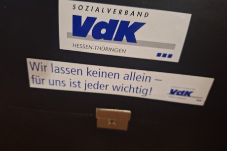 Tasche mit VDK Leitspruch: Wir lassen keinen allein- f&uuml;r uns ist jeder wichtig!