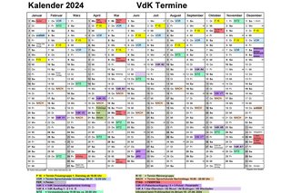 Auf dem Bild sind alle Termine des Ortsverbandes Nauheim zu sehen. Bei Rückfragen wenden Sie sich bitte an ov-nauheim@vdk.de