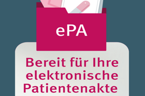 Das Symbolbild der ePA stellt die Frage : Bereit für die elektronische Patientenakte